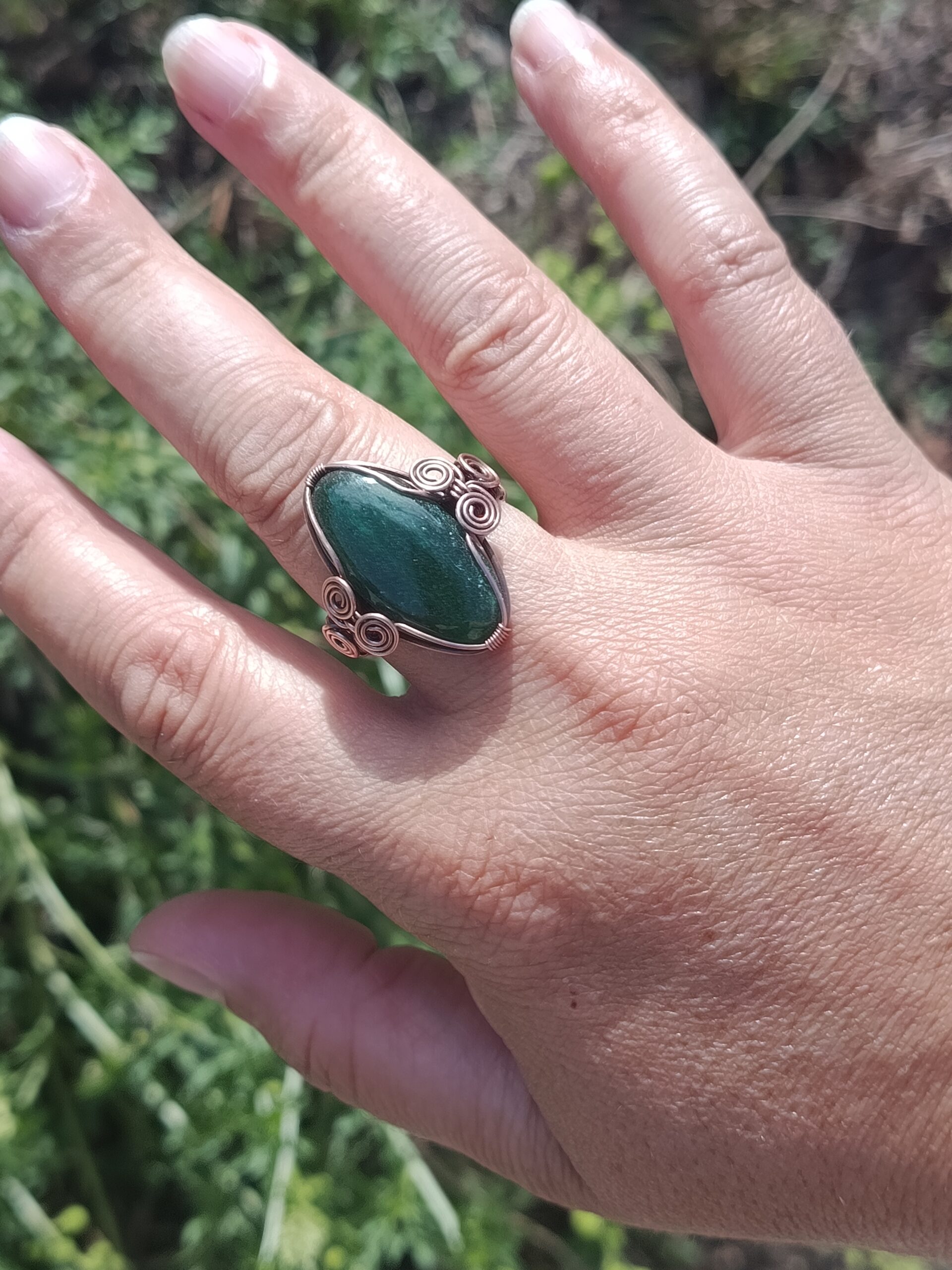 Bague réglable en aventurine – Image 4
