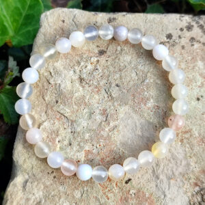 Bracelet en agate fleurs de cerisiers