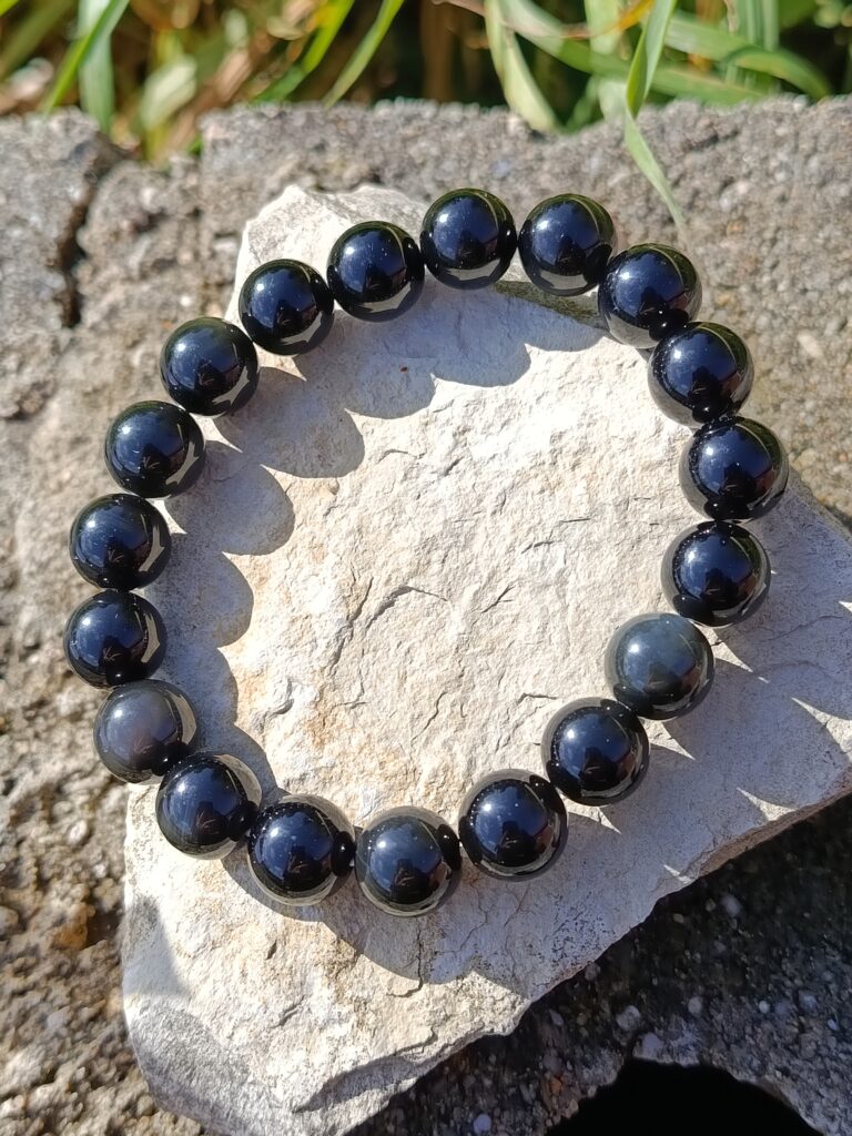 Bracelet en obsidienne oeil céleste