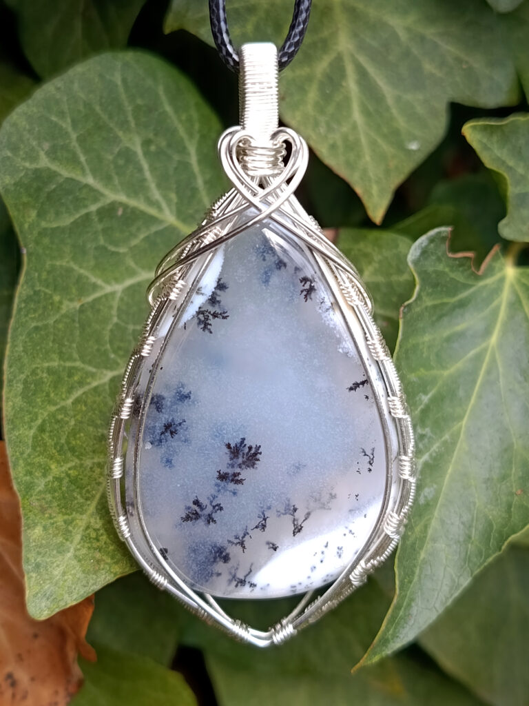 Pendentif en agate dendritique