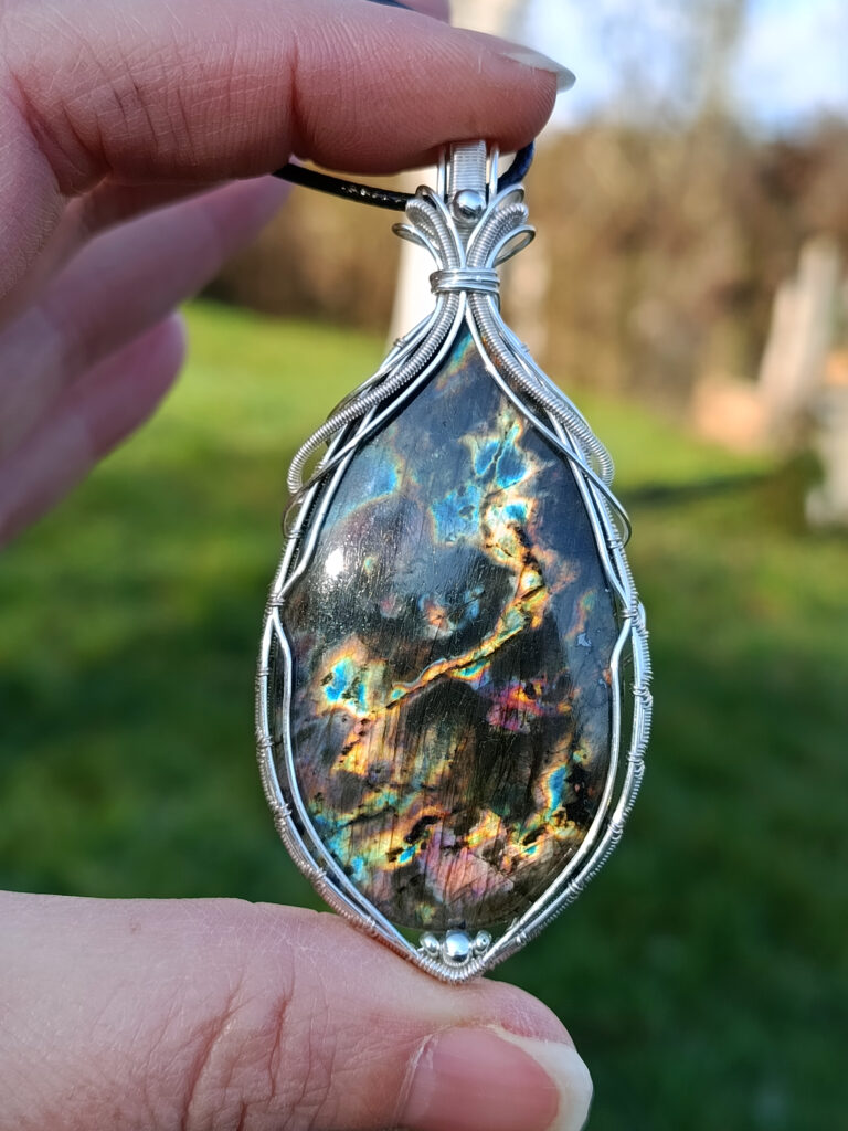 Pendentif en labradorite