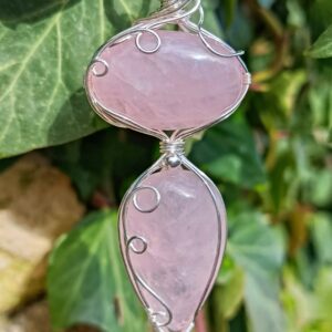 Pendentif en quartz rose