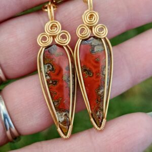 Boucles d'oreilles en agate couture