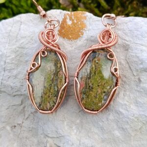 Boucles d'oreilles en unakite