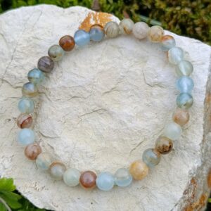 Bracelet en calcite bleue et aragonite