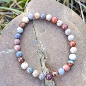 Bracelet en jaspe polychrome