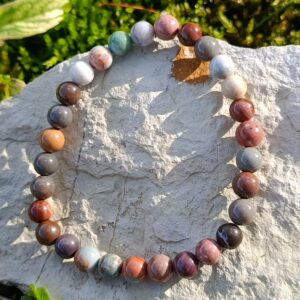 Bracelet en jaspe polychrome