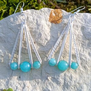 Boucles d'oreilles en amazonite