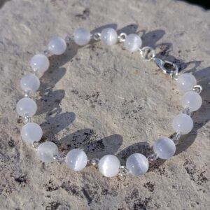 Bracelet chaîne en sélénite