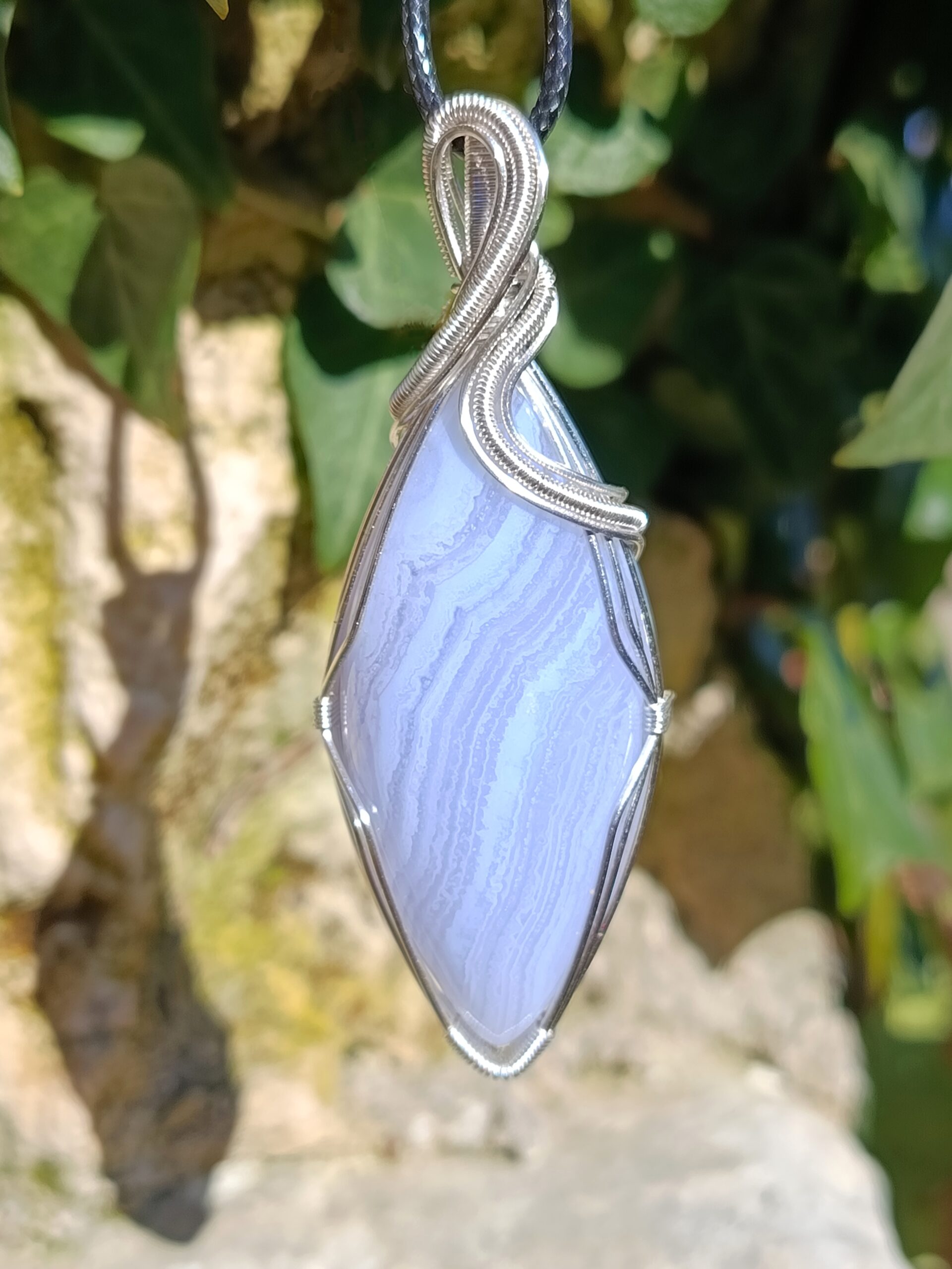 Pendentif en agate blue lace – Image 3