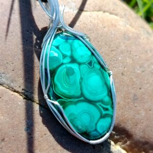 Pendentif en malachite
