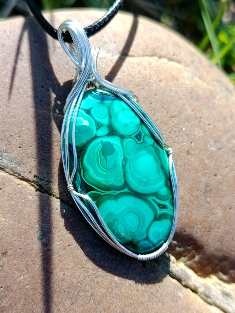 Pendentif en malachite