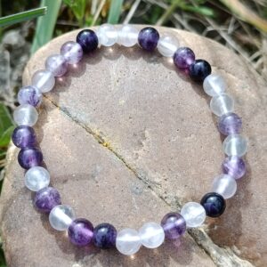 Bracelet en fluorite violette