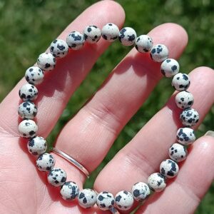 Bracelet en jaspe dalmatien