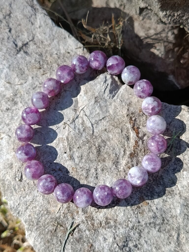 Bracelet en lépidolite / mica