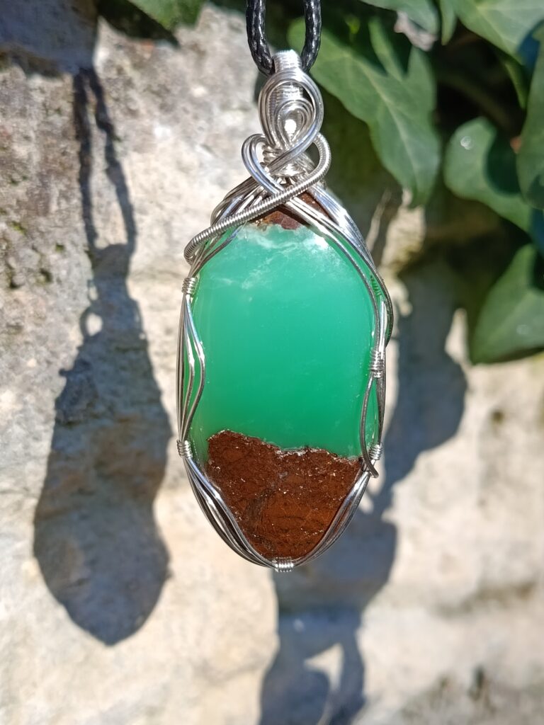 Pendentif en chrysoprase