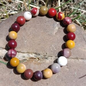 Bracelet en jaspe mookaïte