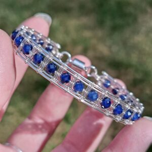 Bracelet tissé en sodalite