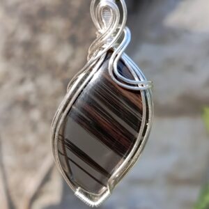 Pendentif en obsidienne midnight lace