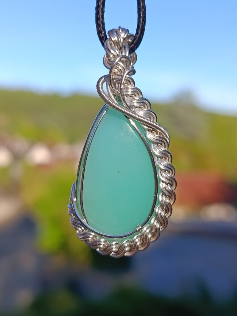 Pendentif en chrysoprase